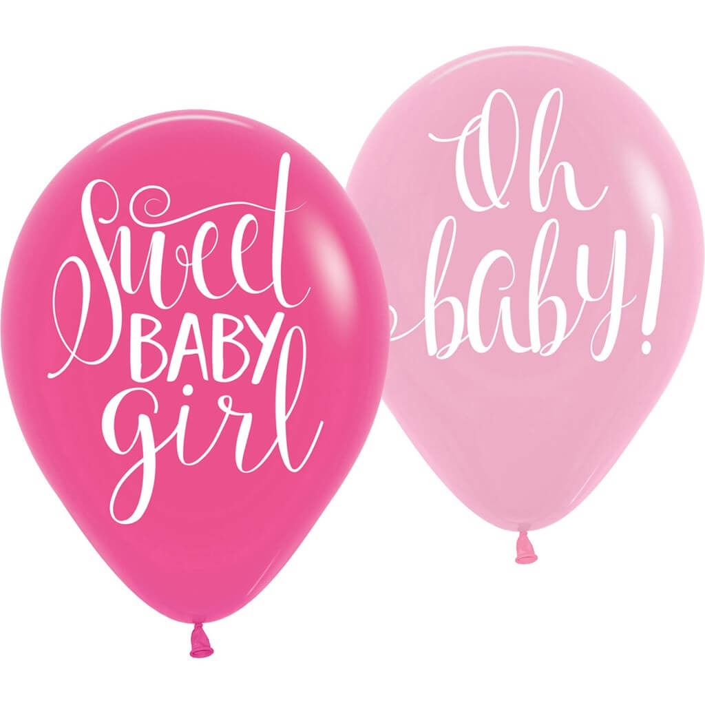 6 Ballons Sweet Baby Girl 