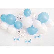 Kit Ballons pour Arche - Bleu/Blanc/Transparent 