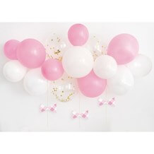 Kit Ballons pour Arche - Rose/Blanc/Transparent 