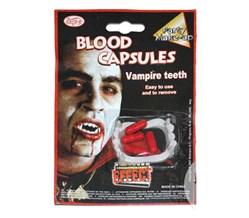 Kit vampire dentier et capsules de faux sang