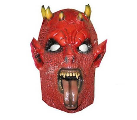 Masque de démon diable rouge