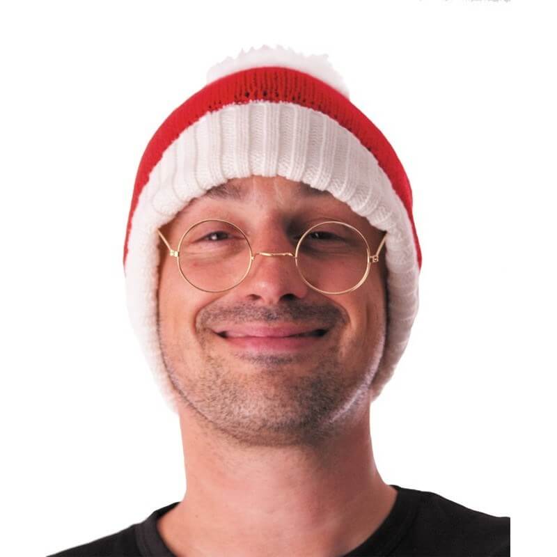 Bonnet de Noël en tricot rouge 