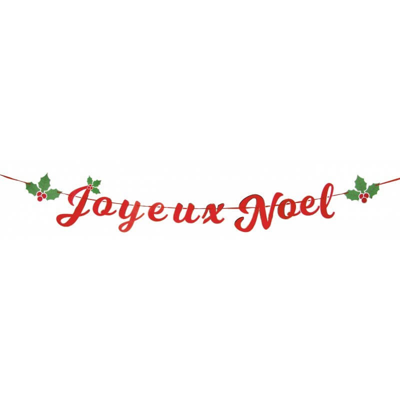 Guirlande Joyeux Noël Rouge 