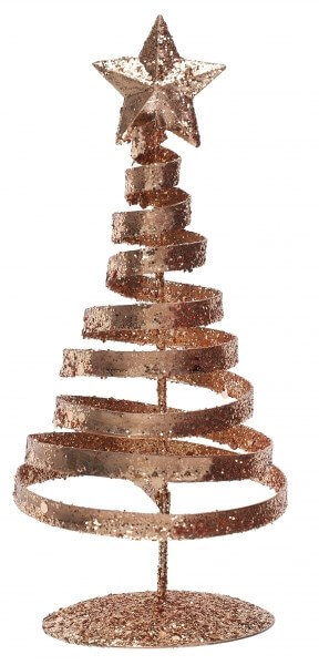 Sapin Spirale Rose Gold -Métal - Déco de table - 6.5 x 14 cm