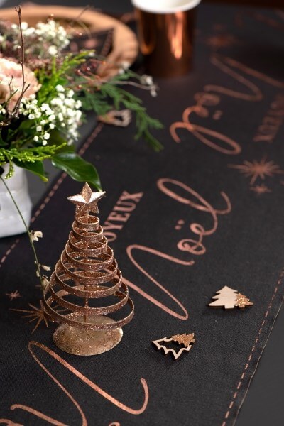 Sapin Spirale Rose Gold -Métal - Déco de table - 6.5 x 14 cm