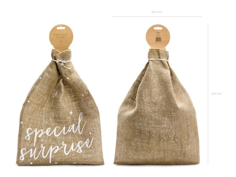 Sac en toile de jute naturelle Special Surprise 