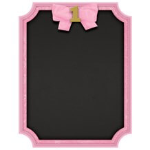Tableau noir 1st Birthday avec contour rose 23x18cm