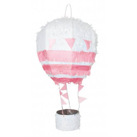 Pinata Montgolfière Rose 