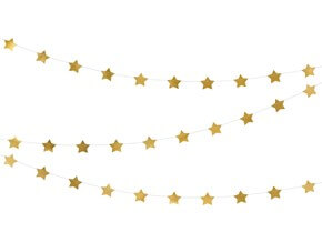 Guirlande en forme d'étoile or métallisé 