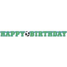 Guirlande en papier Happy Birthday Football 130x10cm
