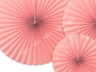 Rosaces décoratives couleur rose pâle (3 pièces)