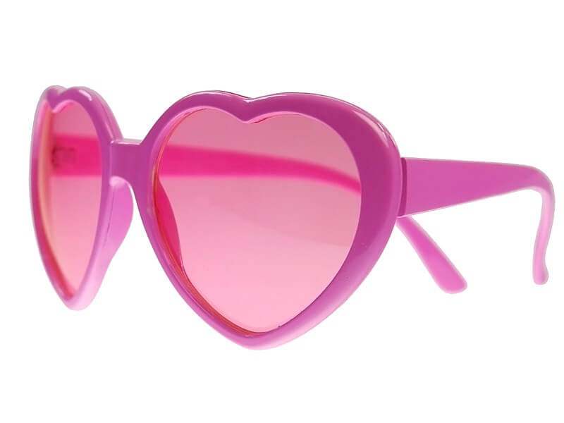 Lunettes Roses Forme Coeur