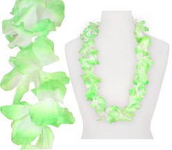 Collier Hawaïen vert et blanc