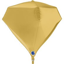 Ballon Hélium Diamant Or 4D 45cm