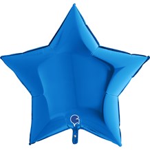 Ballon Étoile Métallique Bleu 91cm