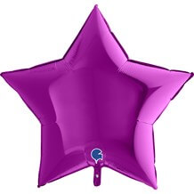 Ballon Étoile Métallique Violet 91cm