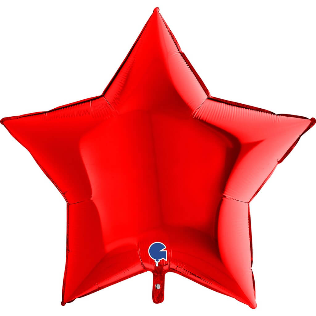 Ballon Étoile Métallique Rouge 91cm