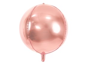Ballon rond Or Rose métallique en Mylar 40cm