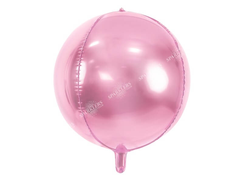 Ballon rond Rose métallique en Mylar 40cm