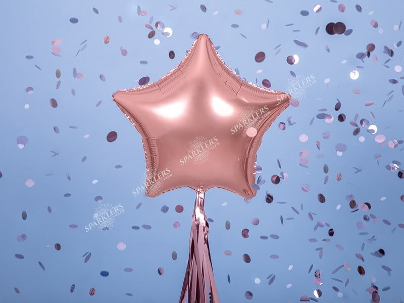 Ballon Étoile métallique Or Rose 48cm