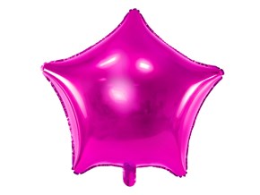 Ballon Étoile métallique Rose foncé  48cm