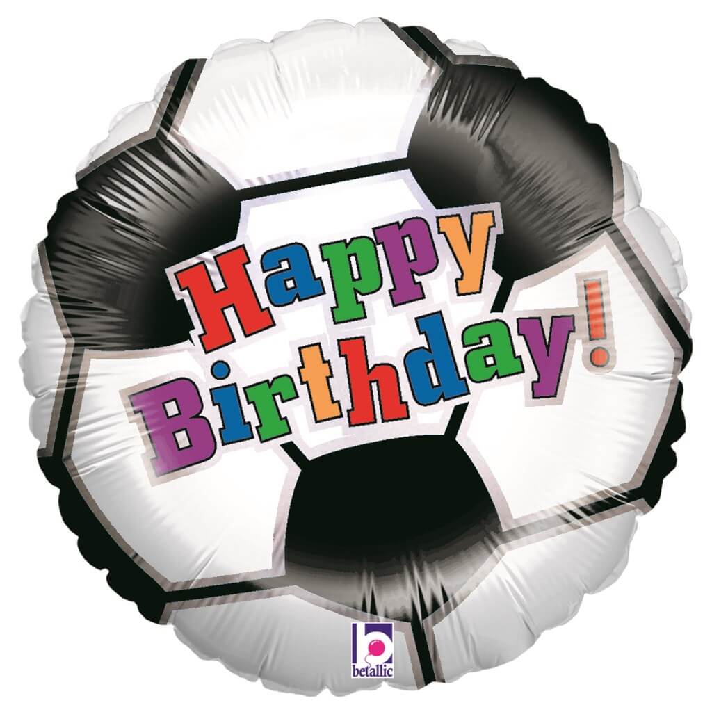 Ballon Foot Happy Birthday ø45cm