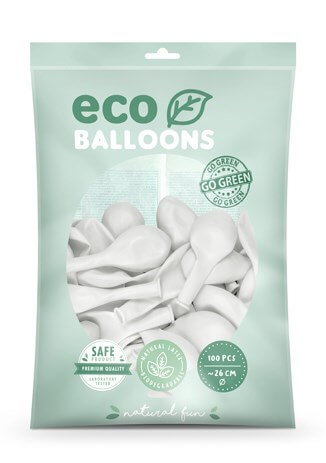 Lot de 100 Ballons de Baudruche Biodégradable Blancs 