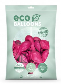 Lot de 100 Ballons Pastel Biodégradable Rose Foncé