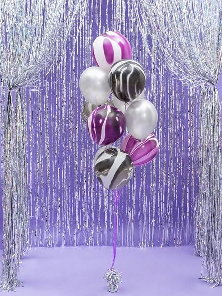 Lot de 100 Ballons Argent Métalliques