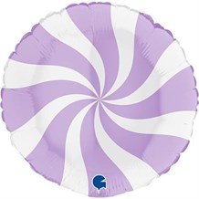 Ballon Aluminium Sucette Blanc et Violet 46cm