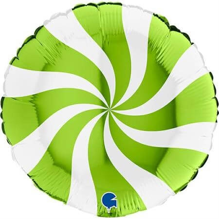 Ballon Aluminium Sucette Blanc et Vert 46cm