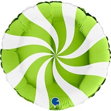 Ballon Aluminium Sucette Blanc et Vert 46cm