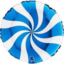 Ballon Aluminium Sucette Blanc et Bleu 46cm