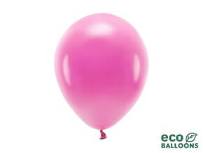 Lot de 10 Ballons de Baudruche Biodégradable Rose Foncé