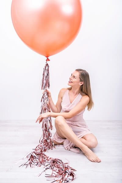 Ballon géant 100cm Or Rose Métallique 