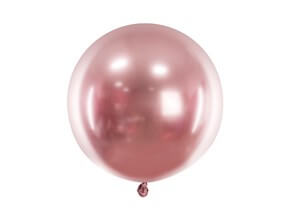 Ballon Rond Or Rose Métallique ø60cm
