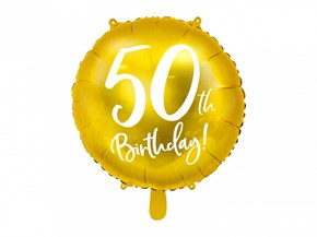 Ballon 50th Birthday Or ø45cm