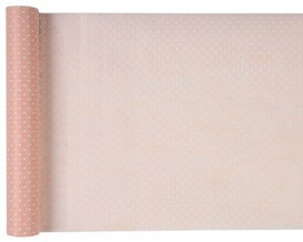 Chemin de table Plumetis rose - 30cm x 5m