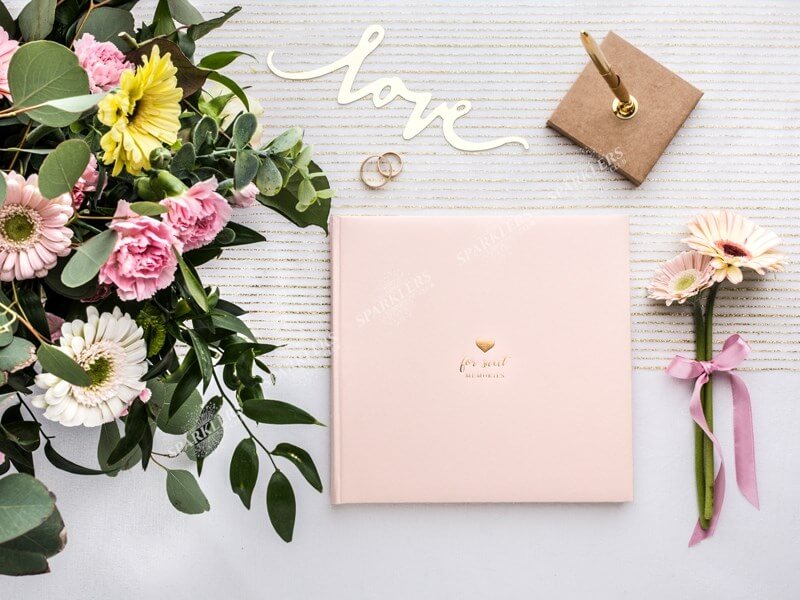 Livre d'or mariage rose 22 pages (For sweet memories)