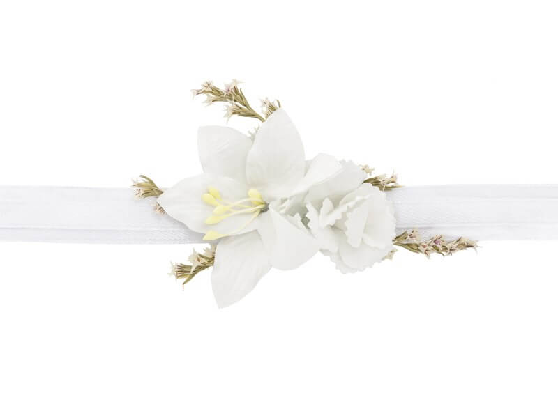 Corsage poignet de fleurs blanches