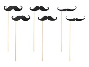 Lot de 6 Props Moustache