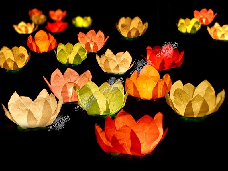 Lanternes flottantes multicolors x6