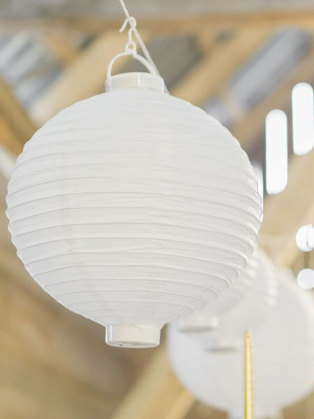Lampion LED Blanc 30cm 