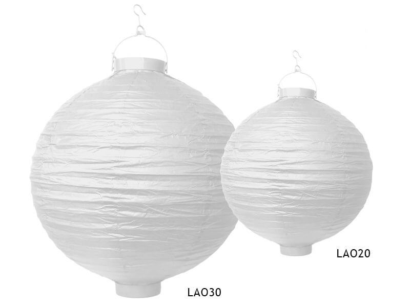Lampion LED Blanc 30cm 