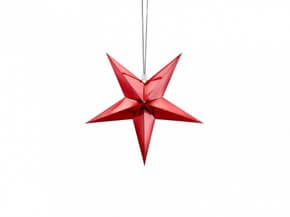 Étoile en papier Rouge 30cm