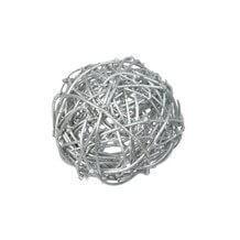 Assortiment de boules en ROTIN Argent -10 pièces / 3 tailles