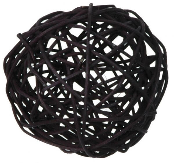 Assortiment de boules Rotin Noir -10 pièces / 3 tailles