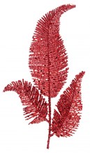 Feuilles de palme sur tige - Décoration - Rouge - 18x25cm