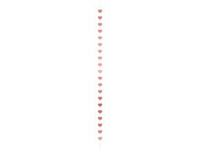Guirlande de Coeur verticale - Or rose - 3 mètres