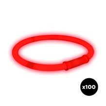 Bracelet Fluo Rouge - Lot de 100